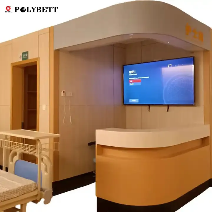 Современная декоративная Европейская однотонная огненная Внутренняя Панель 8 футов полностью настенная панель дизайн для больницы