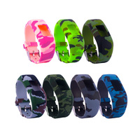 Bracelet de montre en silicone à imprimé camouflage, bracelet de remplacement pour Garmin Vivofit JR JR 2, bracelet de suivi d'activité pour enfants