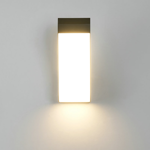 Lampe murale LED moderne en aluminium, carrée, étanche pour extérieur, jardin, vente en gros, certifiée CE, garantie 3 ans, universelle - Product Image 1