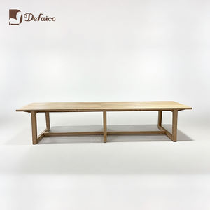 High-End <span class=keywords><strong>Outdoor</strong></span> Restaurant Meubelen Hotel Villa Teak Frame Buiten Stof 8 Tot 10 Persoons Terras Eettafel En Stoel Set - Product Image 6
