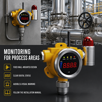 Détecteur de fuite de gaz GPL industriel et commercial fixe, capteur catalytique de combustion CH4 LEL, alarme sonore et visuelle en métal