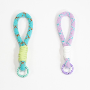 Vente en gros de dragonne en peluche tressée colorée <span class=keywords><strong>cordon</strong></span> pour téléphone <span class=keywords><strong>portable</strong></span> lanière anti-perte corde porte-clés - Product Image 4