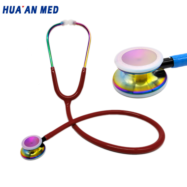 Huaan Med Factory Prices Rainbow Medical Professional Litman Litmann Cardiology Doctors Dual Head Stethoscope