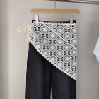 Jupe asymétrique mi-mollet taille haute sexy pour femme - Tissu tricoté respirant en polyester/coton lavable