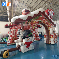 Arche gonflable personnalisée en forme d'homme en pain d'épices pour la décoration d'événements de festival de Noël