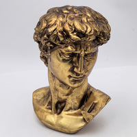 Statue de David en résine antique personnalisée, sculpture vintage en bronze, figurine grecque