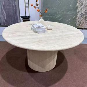 Vente en gros de grandes dalles de travertin poli de qualité supérieure pour <span class=keywords><strong>salon</strong></span> de luxe, table à manger moderne sur mesure - Product Image 4
