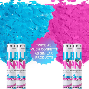 100% biodegradabile Tessuto Sicuro Revealations Rosa O Blu di Genere Rivelare Coriandoli Popper Fumo della Polvere Cannone - Product Image 1