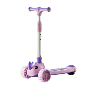 Multifunctional Unicorn Folding Scooter Music Lights for Outdoor Use for Children Aged 3-8 Wholesale Fashionable Scooter <strong>Three</strong> - Product Image 1