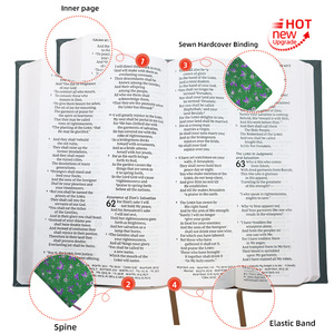 Professional New Factory Logo Size Premium Colorful <strong>Embroidery</strong> Linen Journal Bible <strong>Book</strong> - Product Image 3