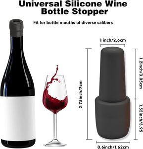 Tapones de Silicona para Vino en Oferta, Tapones Reutilizables para Botellas de Champán, Selladores para Mantener la Frescura del Vino - Product Image 4