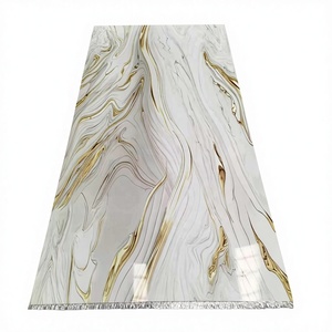 Adesivo Murale in PVC Effetto Marmo Bianco Lucido 1200*3000mm per Decorazione Interna, Pavimento Bagno Hotel, Soggiorno - Product Image 1