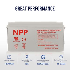Batterie scellée à décharge profonde 2V 150Ah, durée de vie de 10 ans, 1500 cycles, livraison UPS pour systèmes de sécurité, électronique grand public, éclairage - Product Image 4