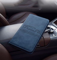 Étui de permis de conduire en PU tendance pour voiture, porte-documents en similicuir pour immatriculation de voiture, factures d'assurance, portefeuilles longs grande capacité