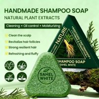 Savon shampooing à base de plantes Usma Grass Cedar 120g Anti-pelliculaire Contrôle de l'huile Lissant Rafraîchissant Nourrissant