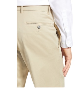 Pantalon Chino Kaki <span class=keywords><strong>Homme</strong></span> Coupe Slim Extensible Taille Mi-Haute en Toile Personnalisée pour Bureau et Décontracté - Product Image 5