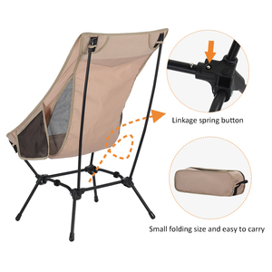 Custom Outdoor Furniture Aluminum Alloy Ultralight <b>Backpacking</b> Hiking Compact Portable High Back Moon Camping <b>Chair</b> - Product Image 5