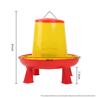 Mangeoire à poulet en plastique PP GREAT FARM, bac à nourriture pour volailles rond de 36 cm avec poignée de suspension et grille
