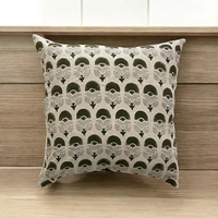 Housse de coussin minimaliste en coton imprimé botanique vert et noir pour canapé, chambre, textile de maison – Vente en gros