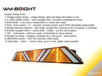 Lampe de scène à intensité variable Portman S-Tribe, rétro, LED ambre, culot E27, corps en fer chromé, pour mariage, contrôle DMX512