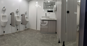 Chất lượng cao sang trọng xách tay hai gian hàng di động nhà vệ sinh <span class=keywords><strong>Trailer</strong></span> kích thước lớn thiết kế hiện đại cho công viên ngoài trời sử dụng trên bán - Product Image 6