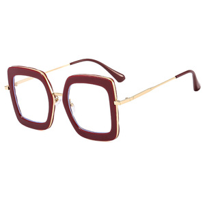 Montures de lunettes carrées Psn Or Noir Cadre complet Anti-lumière bleue Unisexe 2023 - Product Image 5