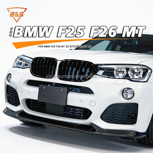 Divisor Delantero de Fibra de Carbono Estilo 3D para BMW X3 F25 X4 F26 <span class=keywords><strong>M</strong></span> Sport MT, Kit de Carrocería, Autopartes - Product Image 2