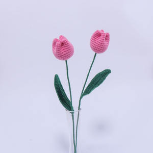 Venta al por mayor hecho a mano tulipán flor artificial Durable multicolor ganchillo para <span class=keywords><strong>Hotel</strong></span> hogar Navidad Acción <span class=keywords><strong>de</strong></span> Gracias Día <span class=keywords><strong>de</strong></span> la madre - Product Image 4