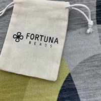 High Quality Cotton Lip Gloss Packaging Pouch With Black Logo Pouch Natural Cotton