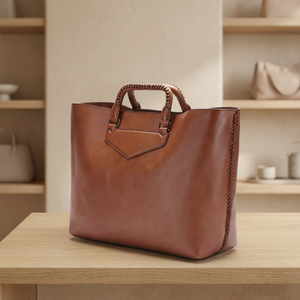 Sac à main de luxe pour femme en cuir de buffle véritable, style décontracté, léger, écologique, imperméable, avec fermeture éclair - Product Image 3