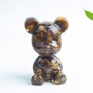 Handcrafted Resin Bear Craft with <b>Crystal</b> Inclusions - Home Decor Accent - Product Image 6