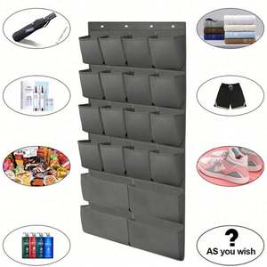 Organisateur de chaussures mural à suspendre sur la porte, organisateur de chaussures suspendu, organisateur de rangement à suspendre derrière la porte avec 20 poches - Product Image 5