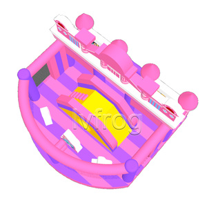 Bán buôn thương mại cấp màu hồng công chúa <span class=keywords><strong>Bouncer</strong></span> nhảy lâu đài bouncy Combo bơm hơi khổng lồ nhà cho cô gái - Product Image 4