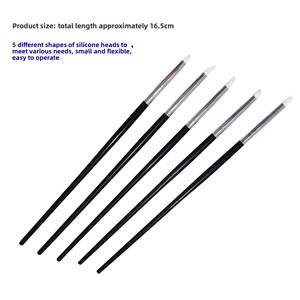 5pcs <b>Silicone</b> Dotting Pen Set Nail Art Hollow Carving Embossing Clay Pottery Soft <b>Tool</b> - Product Image 6