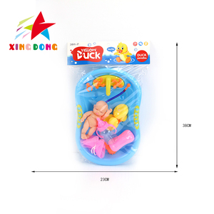 2024 Venta caliente al por mayor conjunto pato amarillo agua flotante chirriante ducha baño diversión Juguetes a granel para bebés niños pequeños - Product Image 4
