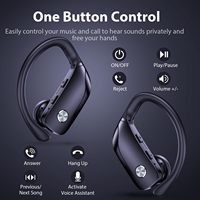 Écouteurs sportifs sans fil T16 TWS anti-chute avec crochet d'oreille, accessoires de fitness certifiés CE Rohs, écouteurs Bluetooth 5.3