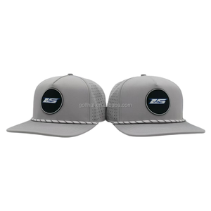 High Quality Men Snapback Gorras Custom 5 Panel Rope Laser Cut Performance <b>Waterproof</b> Sports Golf Hats Baseball <b>Caps</b> with Pvc - Product Image 3