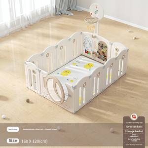 Aire de jeux pour bébés pliante à usage intérieur et domestique avec barrière de protection contre la marche et tapis rampant clôture - Product Image 6