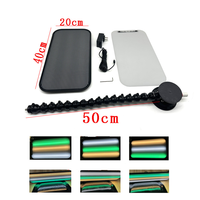 Lampe de détection de bosses de grêle ZR 40X20CM, lampe de détection de bosses de grêle à 3 bandes, lampe LED pour la réparation et le test des bosses de grêle sur la carrosserie