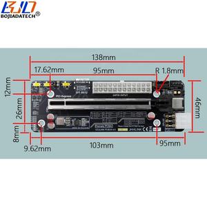 Adaptateur convertisseur de carte PCI-E 4.0 16X (vitesse PCIe X4) Oculink SFF-8612 avec port d'entrée DC 24 broches ATX pour carte graphique GPU Dock - Product Image 3