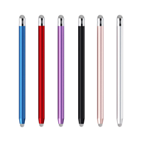 Gümüş özel Logo jel kalemler Combo pürüzsüz yazma kalem kapasitif Stylus kalem Nib toptan promosyon dolma dokunmatik yapılmış Metal