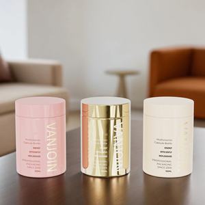 150ml 180ml 200ml 250ml 60 cápsulas tarro de suplemento de lujo recargable 250ml 300ml envase de plástico para tabletas - Product Image 1