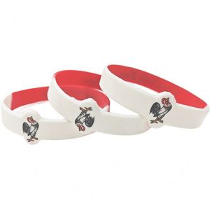 Bracelets en silicone personnalisés avec logo imprimé, bracelet fin en caoutchouc silicone avec logo sur mesure - Product Image 1