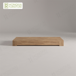Ensemble canapé de jardin contemporain en bois de teck Table basse à cadre en teck pour l'extérieur Mobilier moderne Appartements Restaurants Plages - Product Image 6