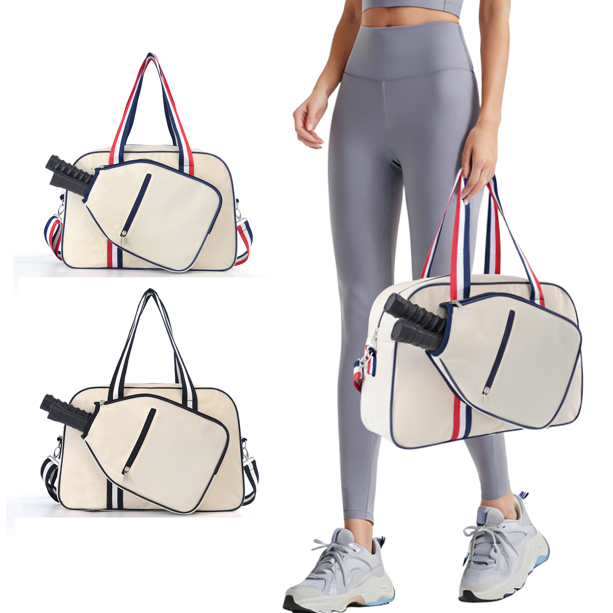 Unisex Pickleball Bag with Inner Bottle Pocket Sports Gym