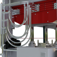 Presse à chaud hydraulique à huile thermique 120T, 5 couches, pour le pliage du contreplaqué, presse à bois pour portes affleurantes, facile à utiliser