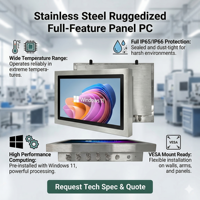 Panel PC Industrial Resistente al Agua Innoda IP67 con Pantalla Táctil de 15.6 Pulgadas