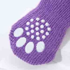 4 paires de chaussettes antidérapantes pour petits chiens, nouvelles chaussettes antidérapantes pour Teddy, Chihuahua, chaussettes mignonnes antidérapantes pour chiots, chats, protection des pattes des animaux de compagnie - Product Image 5