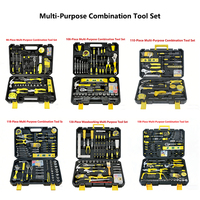 Ensemble d'outils de menuiserie professionnels de 138 pièces, coffret rigide - Kit complet d'outils à main, clé hexagonale pour la menuiserie, la réparation à domicile, les projets de bricolage
