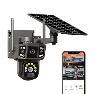 P3-8F 4MP ống kính kép IP CCTV Camera Wifi pin năng lượng mặt trời 4G Thẻ Sim 4G phiên bản ban đêm phát hiện chuyển động CMOS IP66 sử dụng trong nhà - Product Image 4